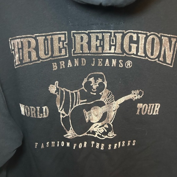 True Religion Black Zip-Up Hoodie - Picture 5 of 8